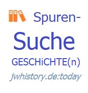 My jwhistory.de:today SpurenSuche Heimatforschung logo;